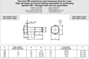 High-strength structural bolting assemblies for preloading,  GOST 32484.3-2014